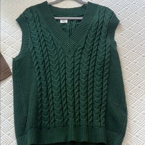 Sunday Best Green V-Neck Sweater